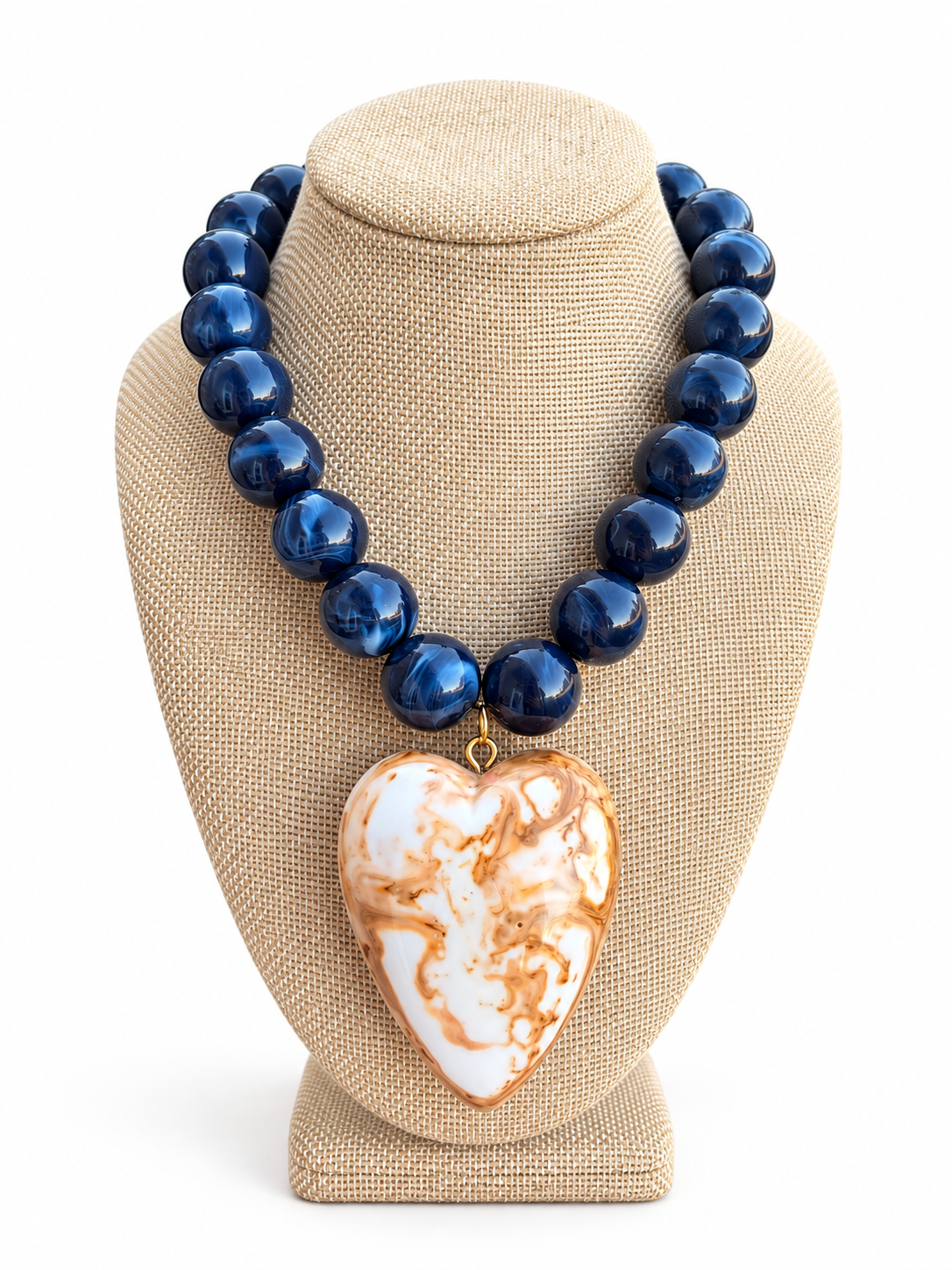 Midnight Swirl Heart Necklace