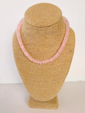Light Pink Rondelle Necklace – 15.5” + Extender