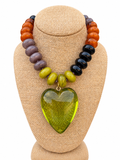 Autumn Glow Heart Necklace