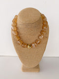 Champagne Cube Bead Necklace – 16”