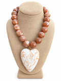 Caramel Latte Heart Necklace