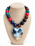 Autumn Mosaic Heart Necklace