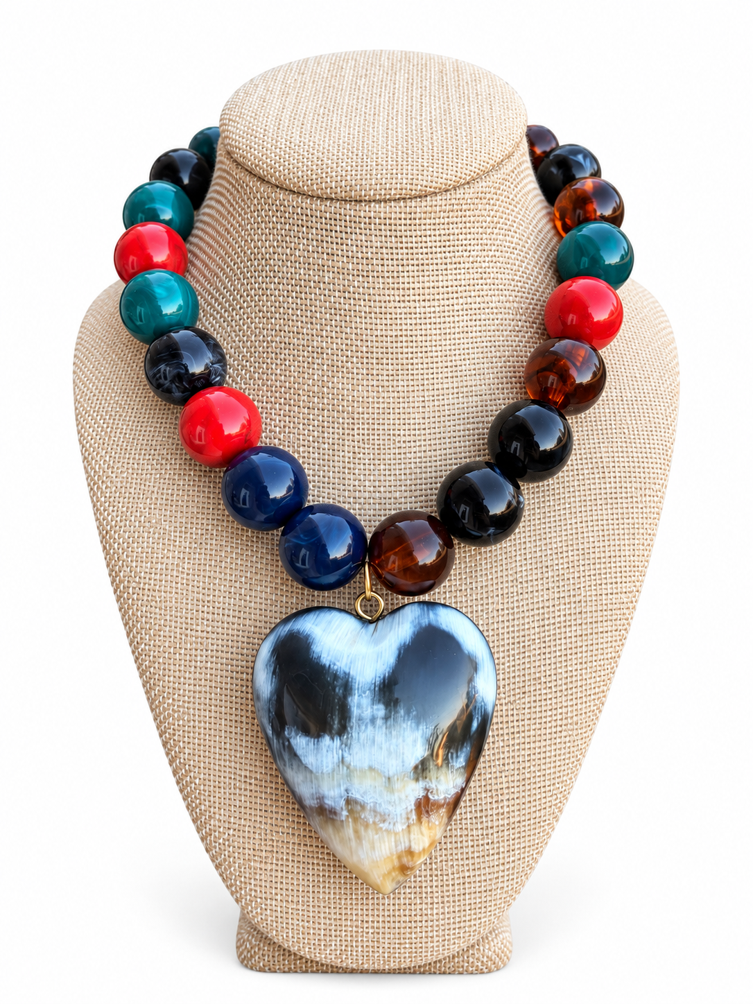 Autumn Mosaic Heart Necklace