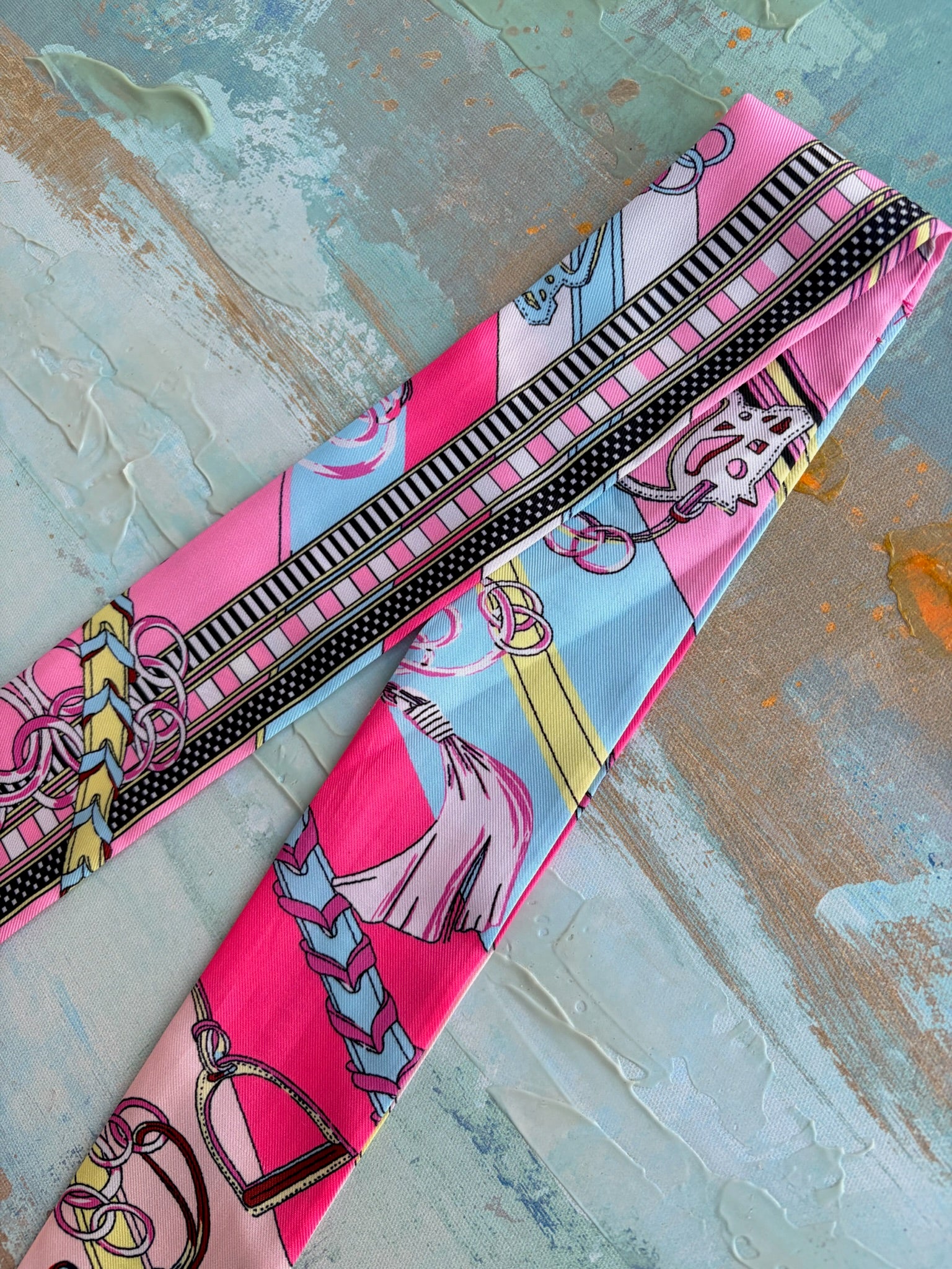 Mixed Pink Print Scarf – 34”