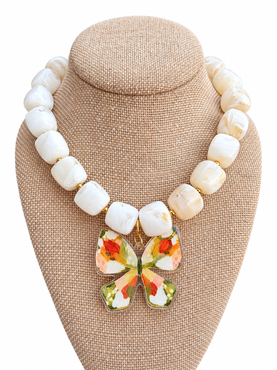 Rebecca x Kate Fall Butterfly Necklace – Ivory