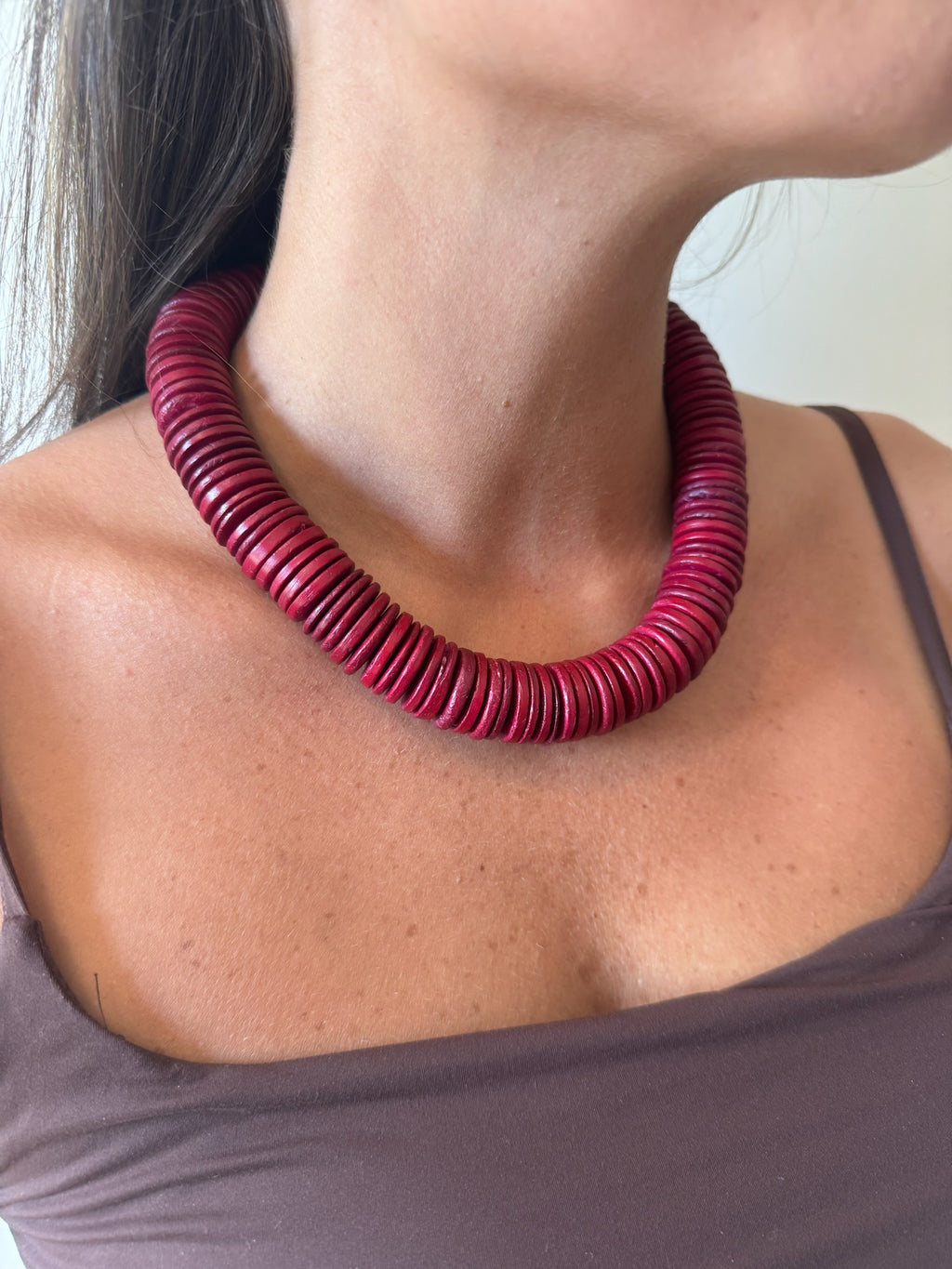 Berry Bliss Coconut Disc Necklace