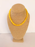 Yellow Rondelle Bead Necklace – 15.5” + Extender
