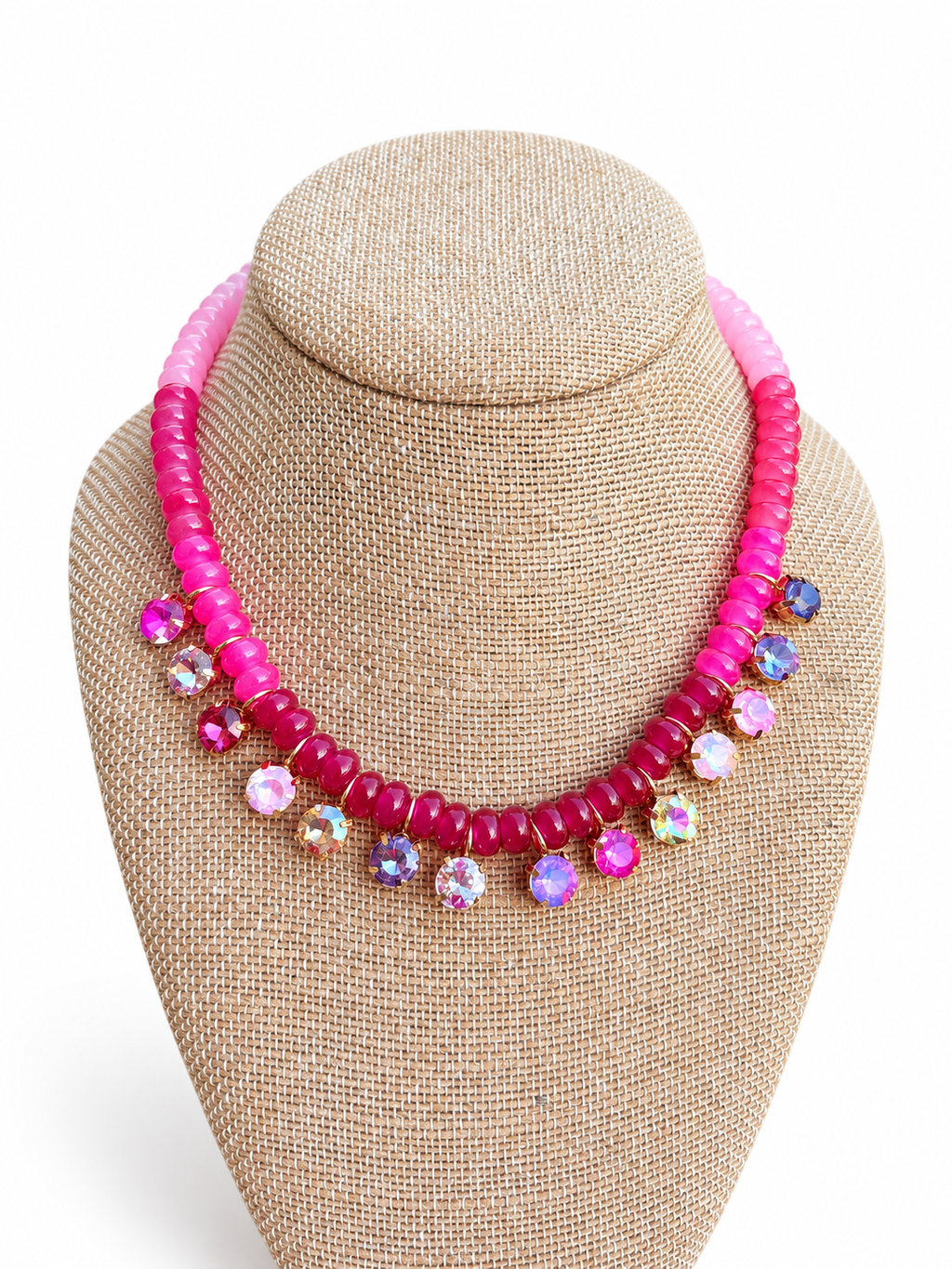 Pink Confetti Sparkle Necklace