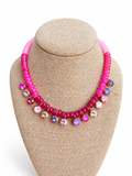 Pink Confetti Sparkle Necklace