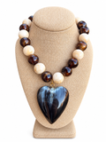 Cocoa & Cream Heart Necklace