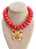 Rebecca x Kate Fall Butterfly Necklace – Rust