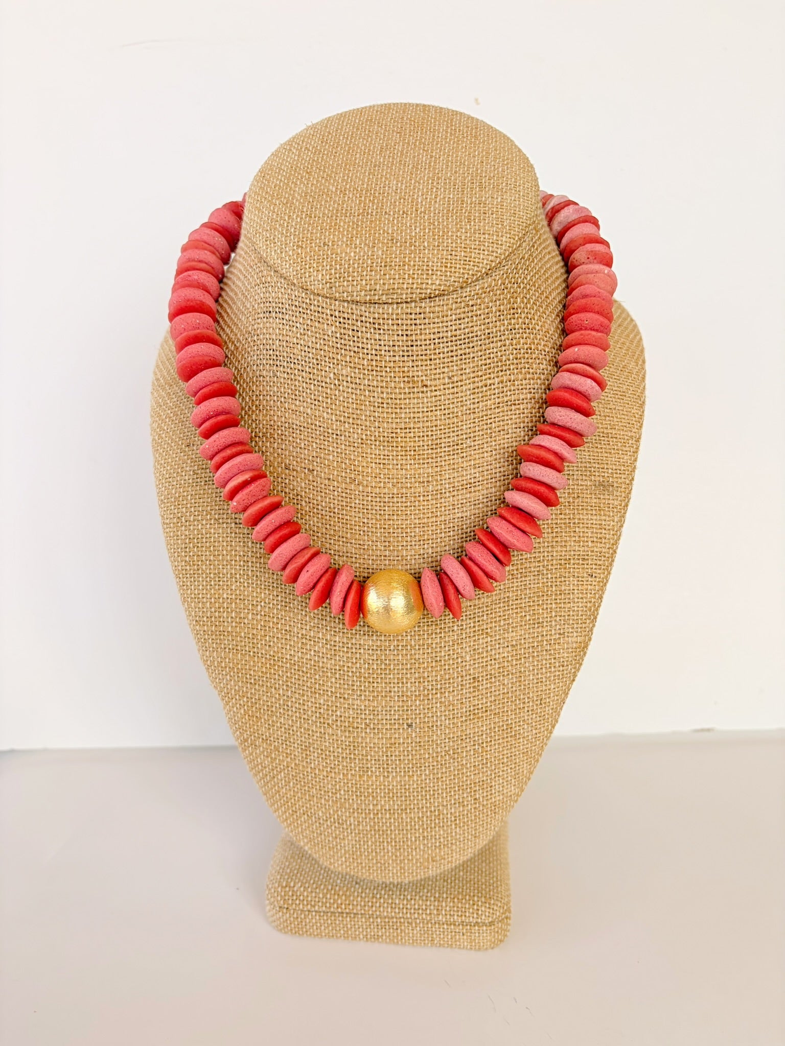 Mixed Red & Pink Addison Necklace – 16”