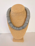 Grey Coconut Disk Bead Necklace – 16”