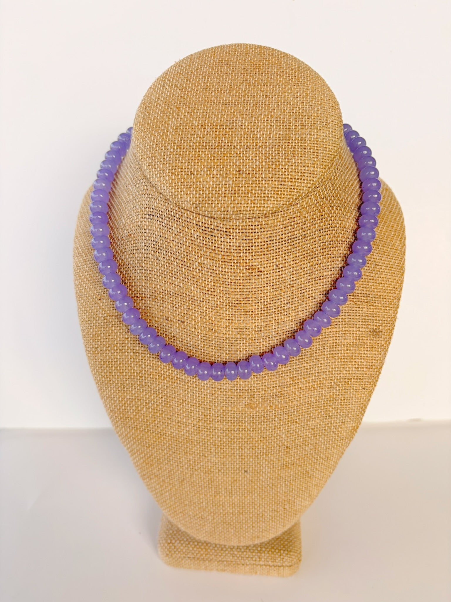 Light Purple Rondelle Necklace – 15.5” + Extender