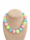 Pastel Pop Cube Bead Necklace
