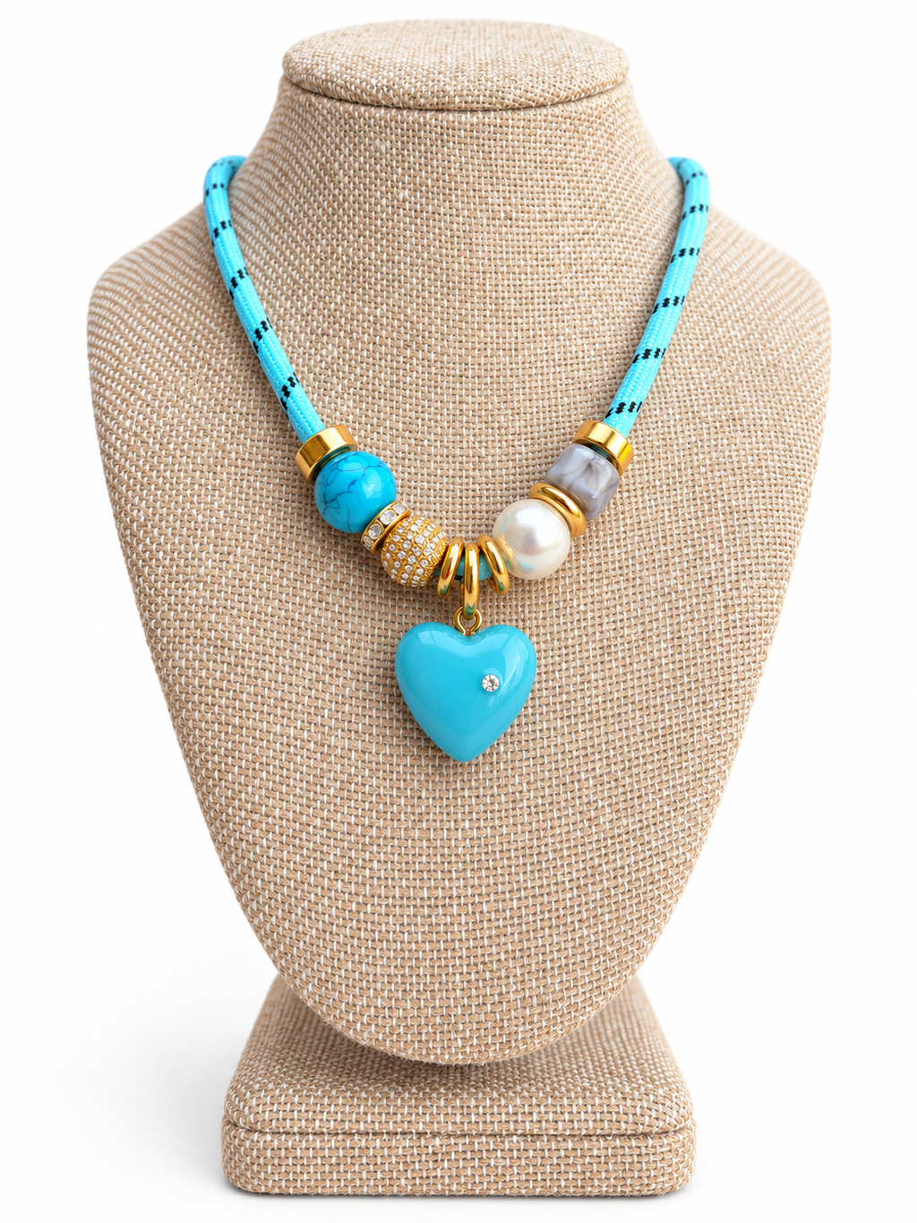 Blue Skies Heart Necklace