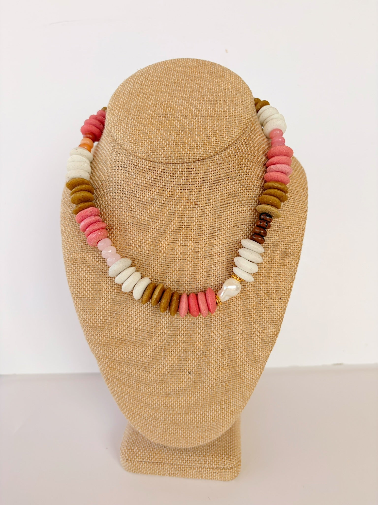 Mixed Beaded Addison Necklace – 16”