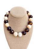 Cocoa and Cream Bauble Necklace