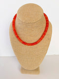 Orange Rondelle Necklace – 15.5” + Extender