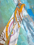 Mixed Yellow & Gold Print Scarf – 34”