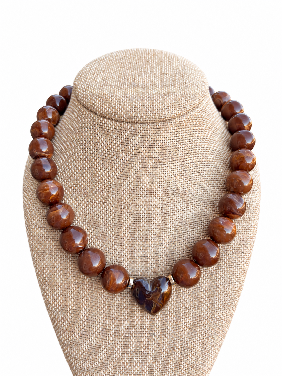 The Chestnut Crush Heart Necklace