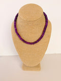 Dark Purple Rondelle Necklace – 15.5” + Extender