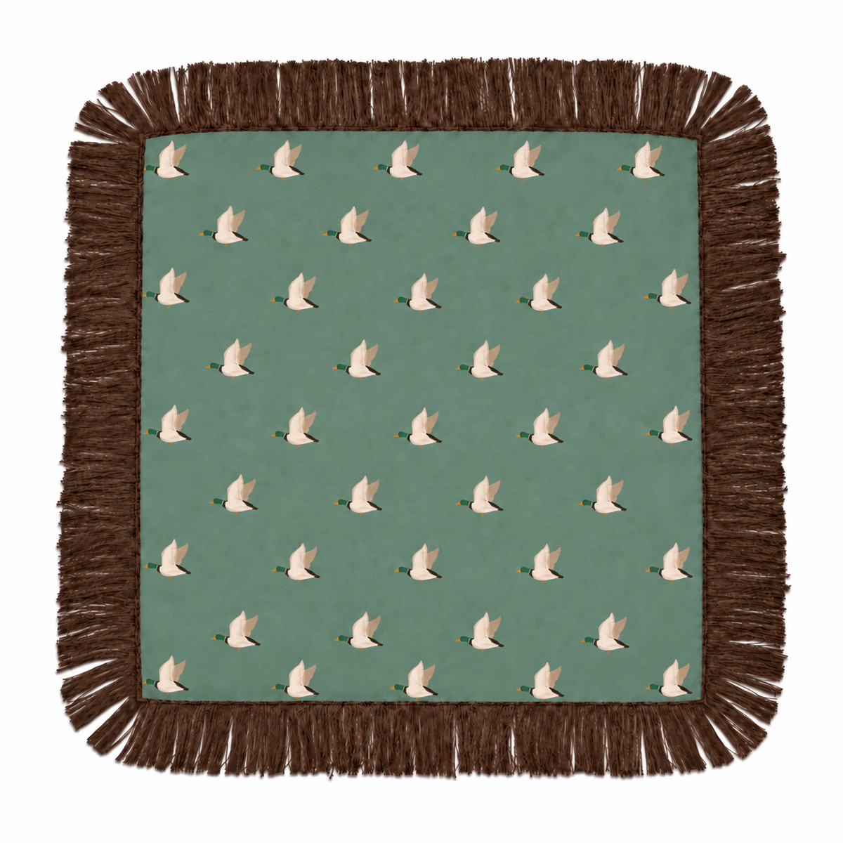 The Mallard Flight Fringe Scarf - Brown Fringe! Preorder!