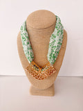 Hammered Metal Scarf Necklace