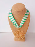 Flower Pendant Scarf Necklace
