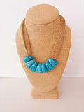 Turquoise Bead Mesh Fabric Necklace