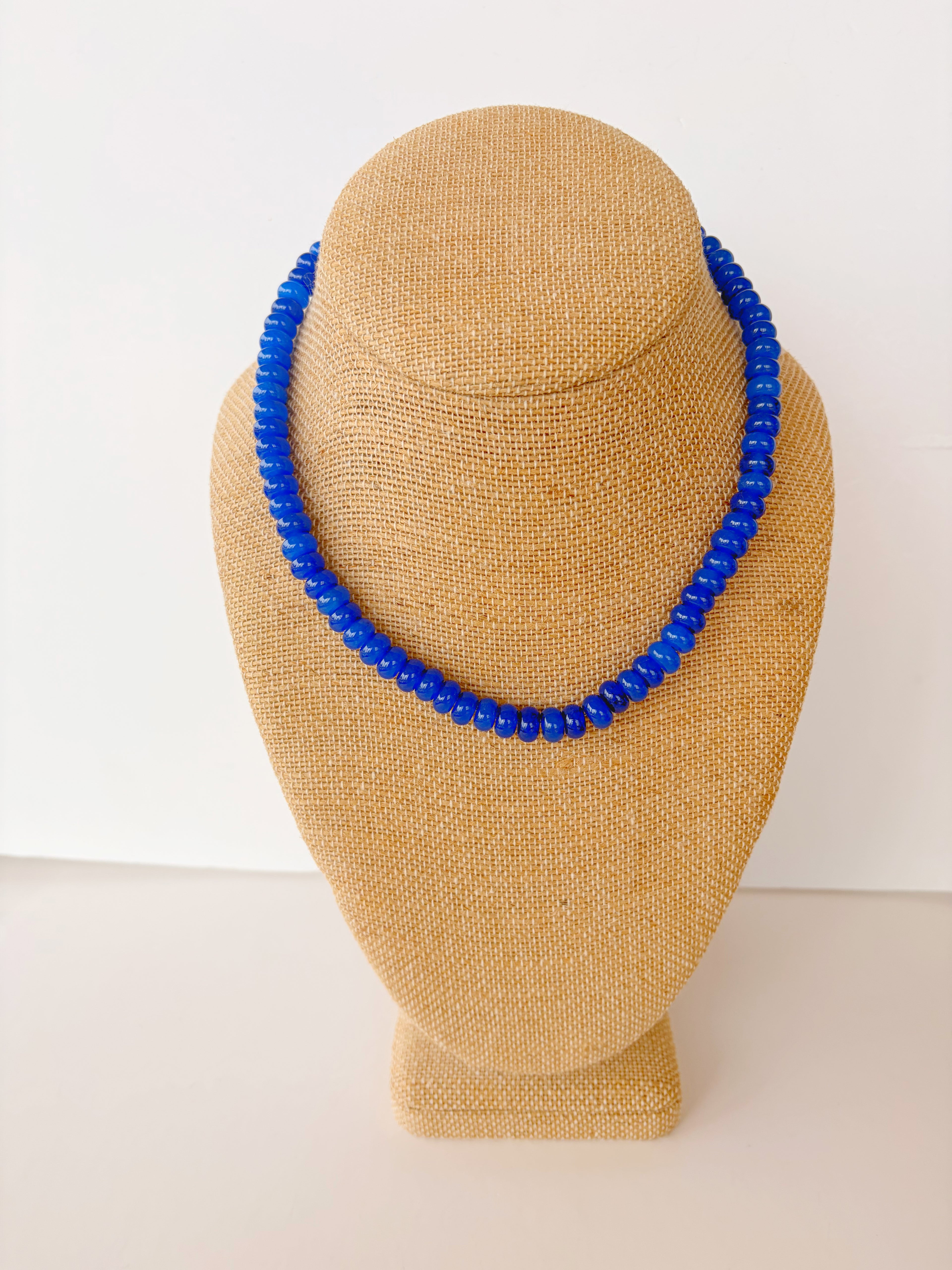 Blue Rondelle Necklace