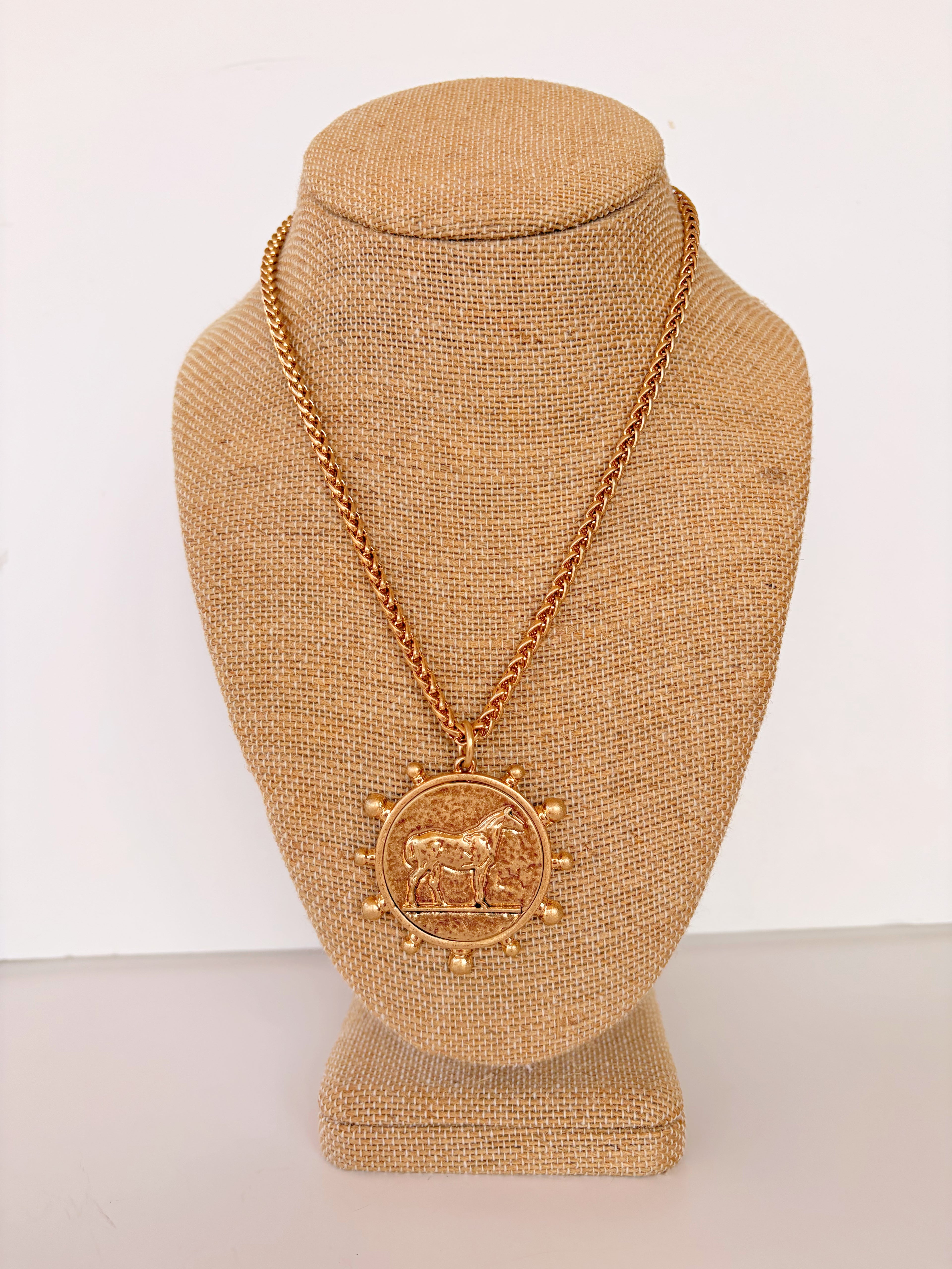 Horse Coin Necklace