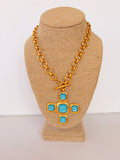 Light Blue Cross Necklace