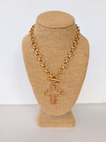 Hammered Cross Necklace