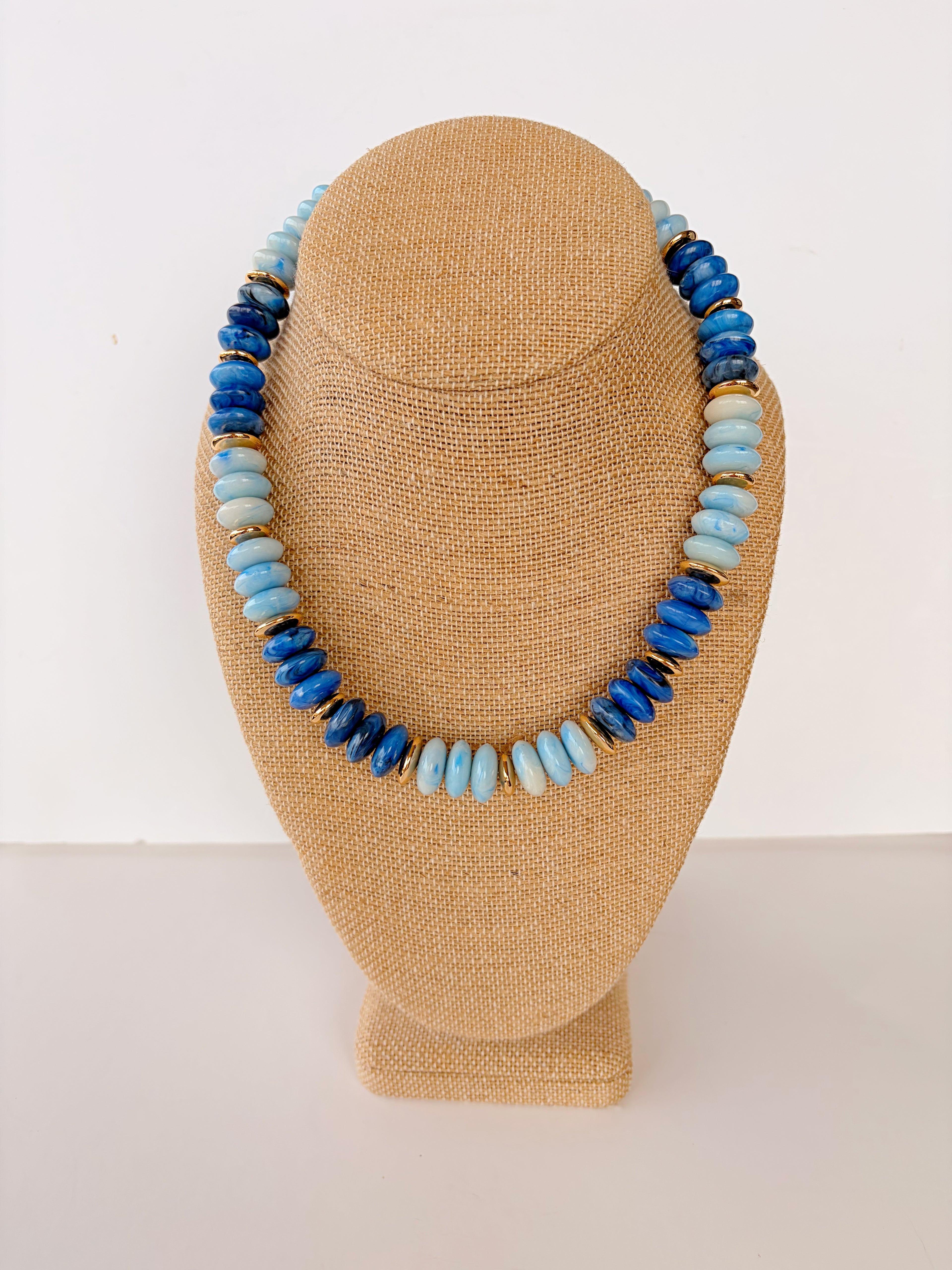 Amazonite Marbelized Rondelle Necklace