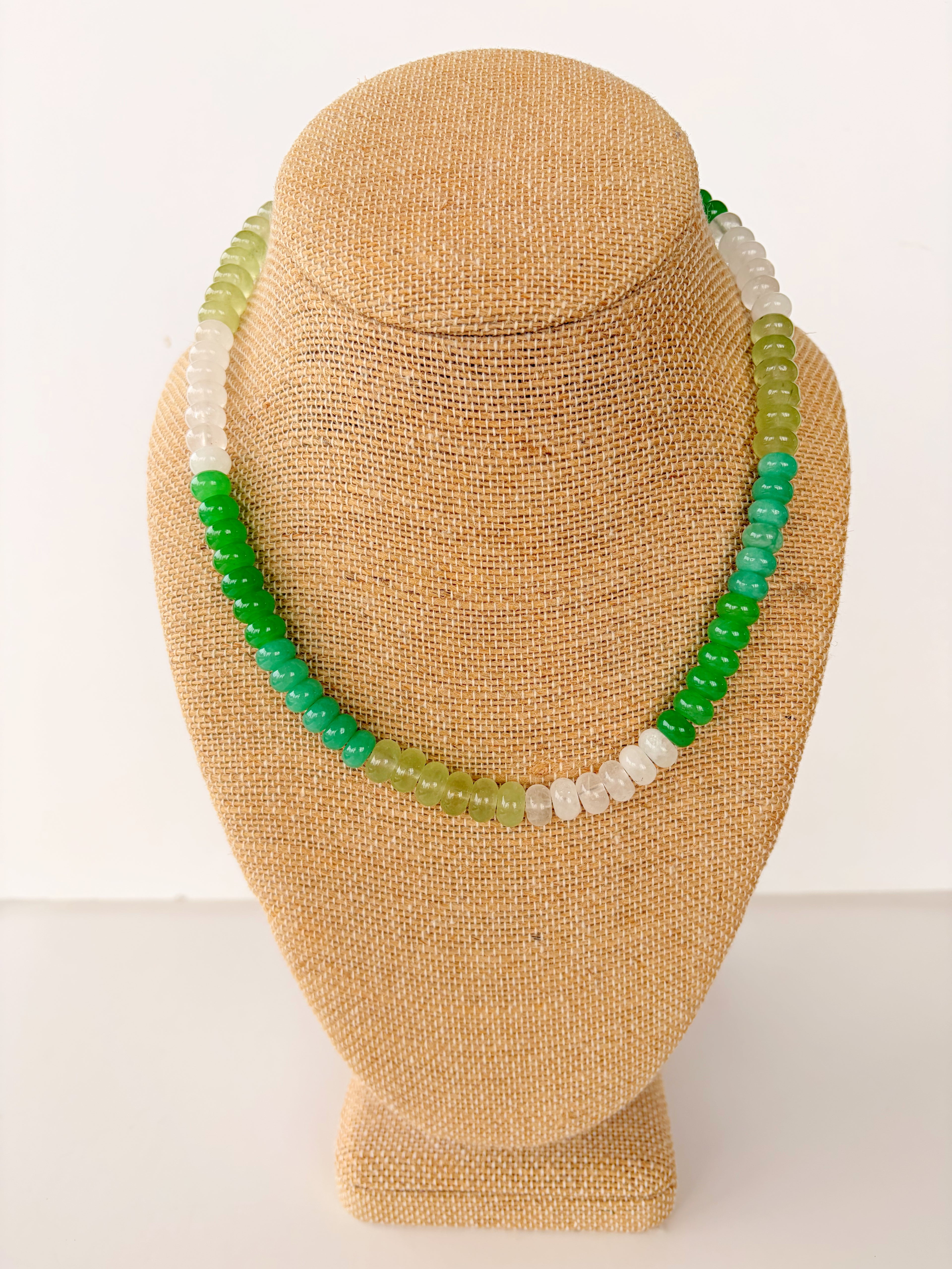 Shades of Green Rondelle Necklace